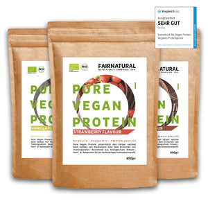 
                  
                    Caricare l'immagine nel visualizzatore della galleria, Organic Vegan Protein Powder 3er Bundle (gusti liberamente selezionabili)
                  
                