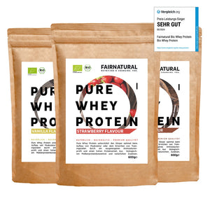 
                  
                    Caricare l'immagine nel visualizzatore della galleria, Organic Whey Protein Powder 3er Bundle (gusti liberamente selezionabili)
                  
                