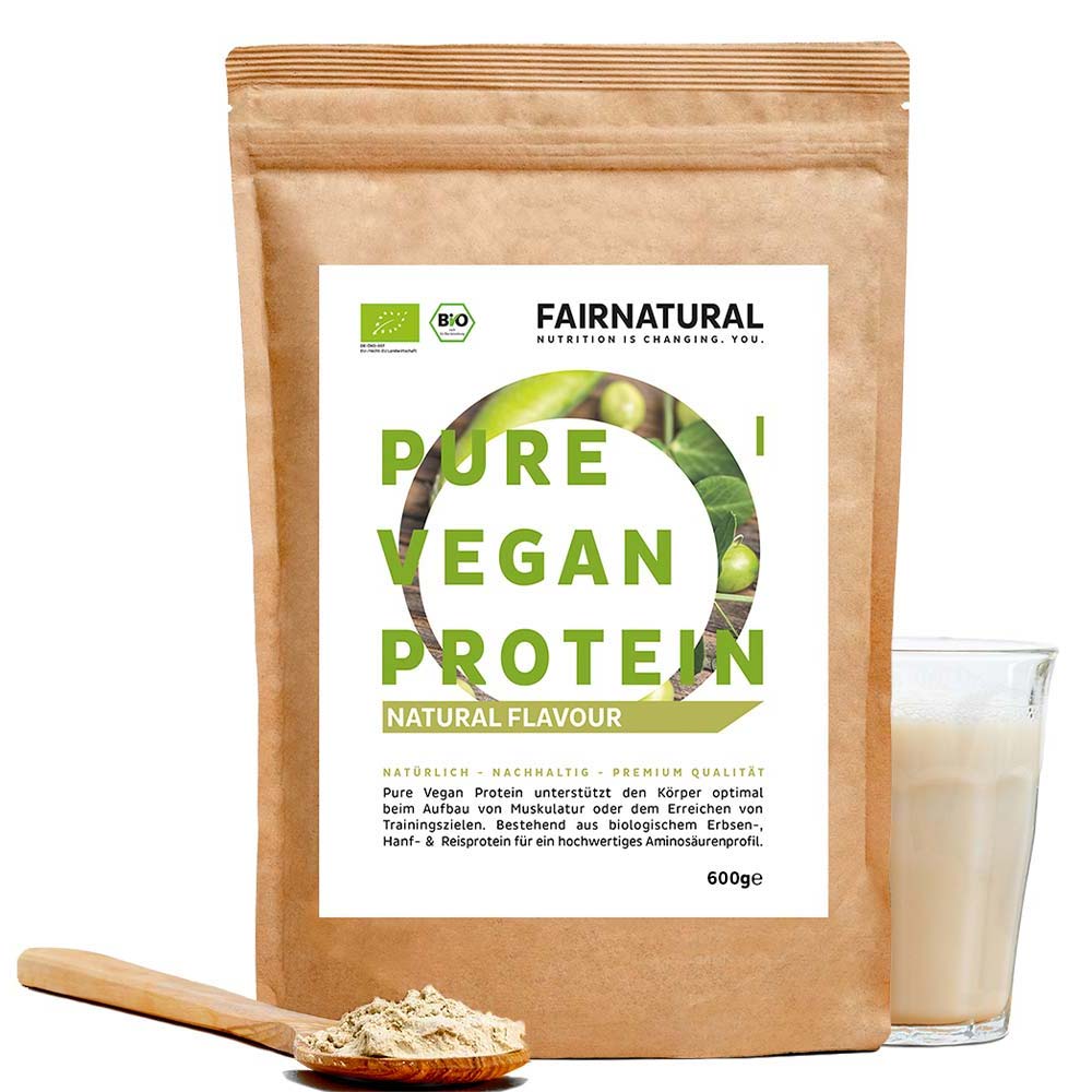 Proteine organiche vegane in polvere neutre senza soia