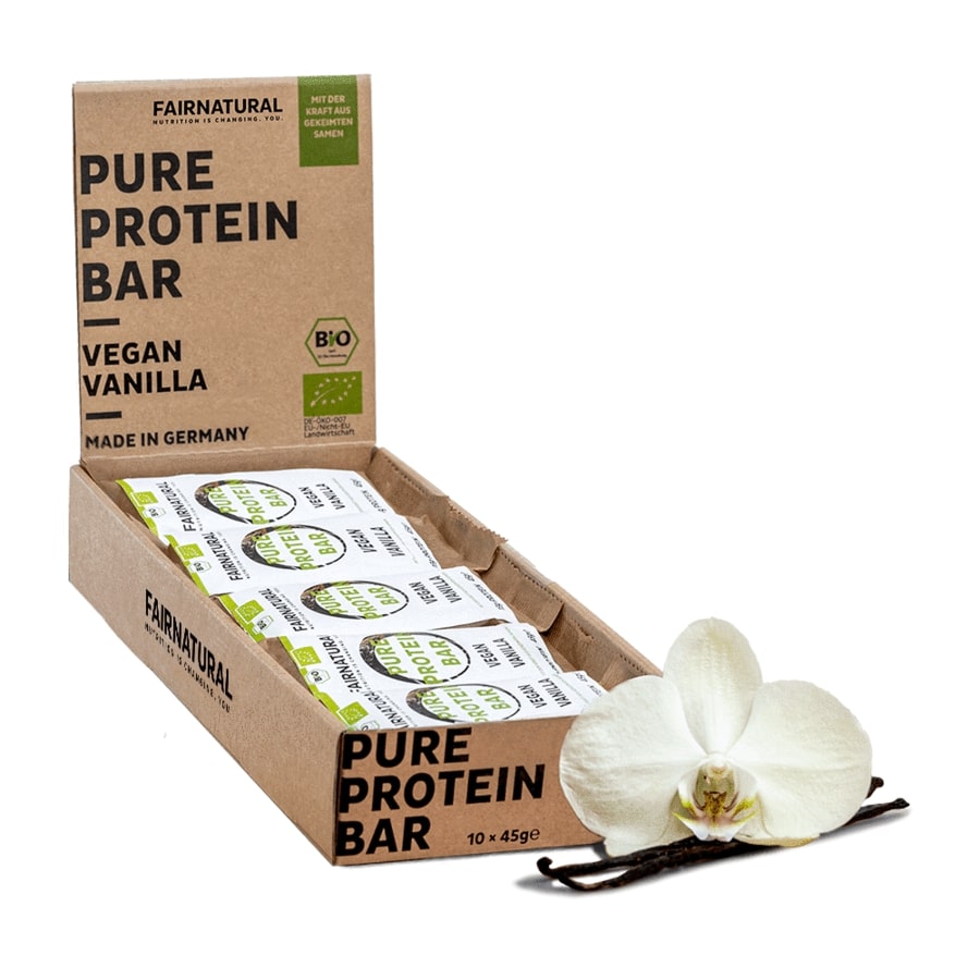 Organic Protein Bar Vegan Vanilla senza soia